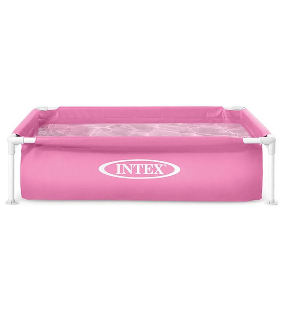 Piscina Estructural Intex Mini Frame 122x122x30 Cm Rosada