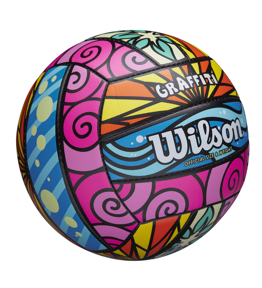 Balón Volleyball Wilson Ocean Graffiti Tamaño 5 Colores