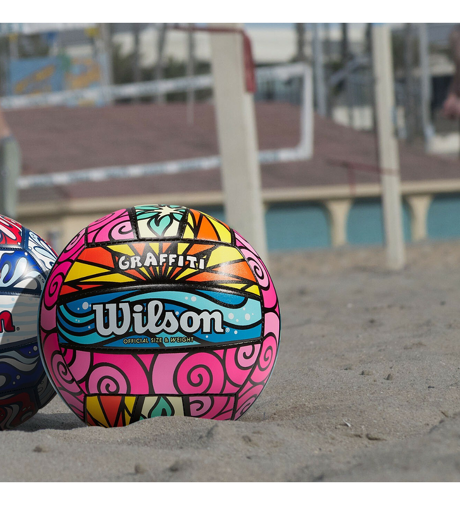 Balón Volleyball Wilson Ocean Graffiti Tamaño 5 Colores