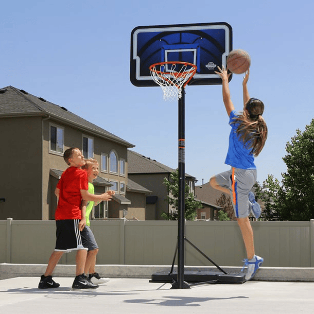 Aro de Basketball Portátil Lifetime Tablero Polietileno 112 x 69 cm 44″ Altura Oficial Telescópico 10