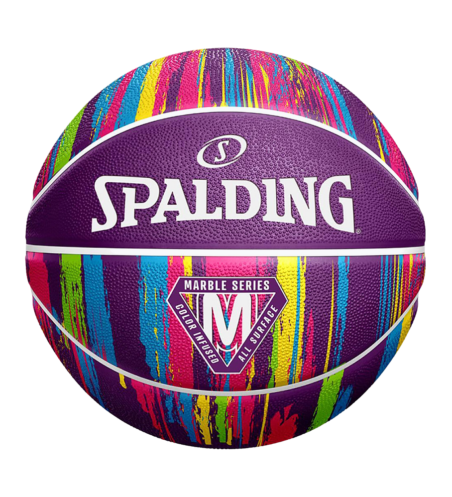 Balón Basketball Spalding Marble Series Tamaño 7 Purple