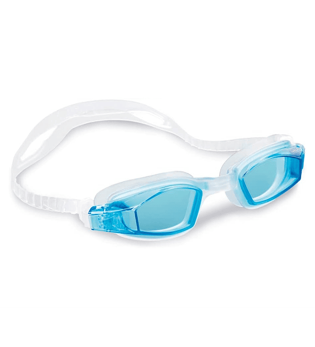 Lentes de Agua Intex Anteojos Natación Free Style Sport Goggles Azul