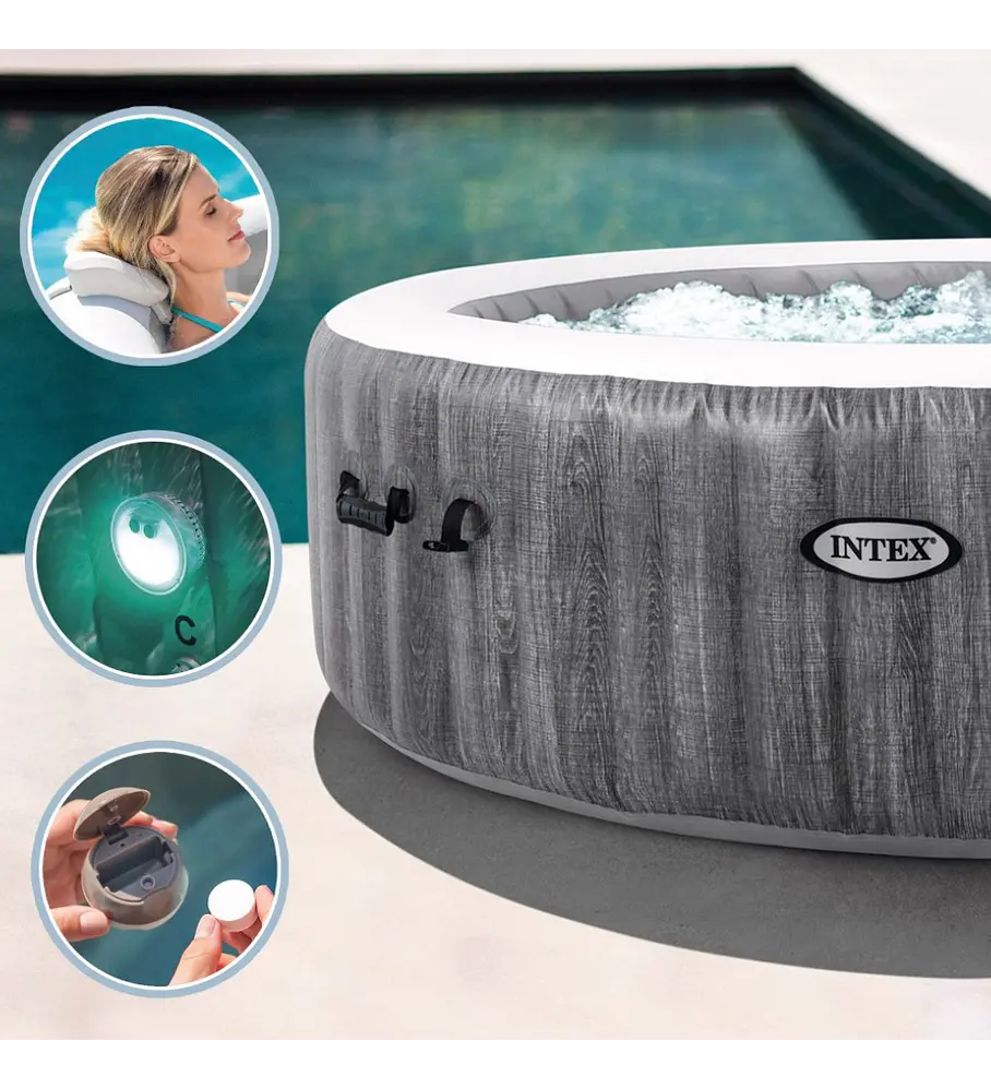 Spa Hot Tub Inflable Intex Greywood Deluxe 6 Personas