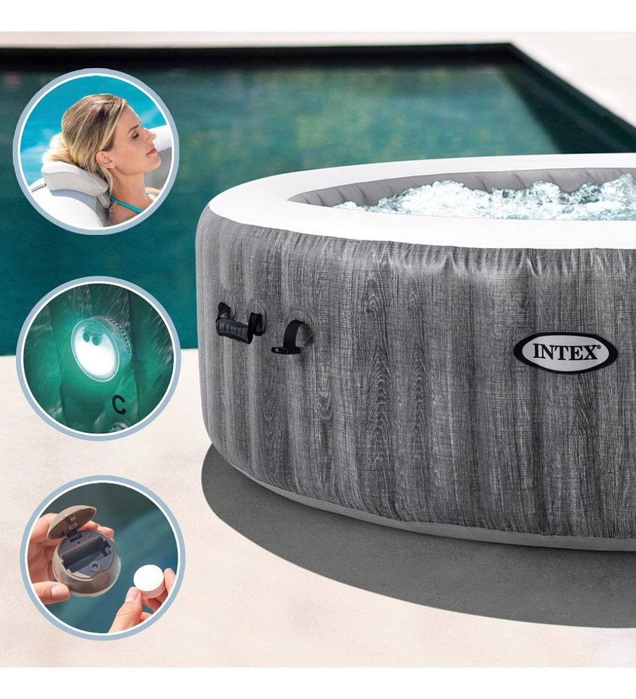 Spa Hot Tub Inflable Intex Greywood Deluxe 6 Personas