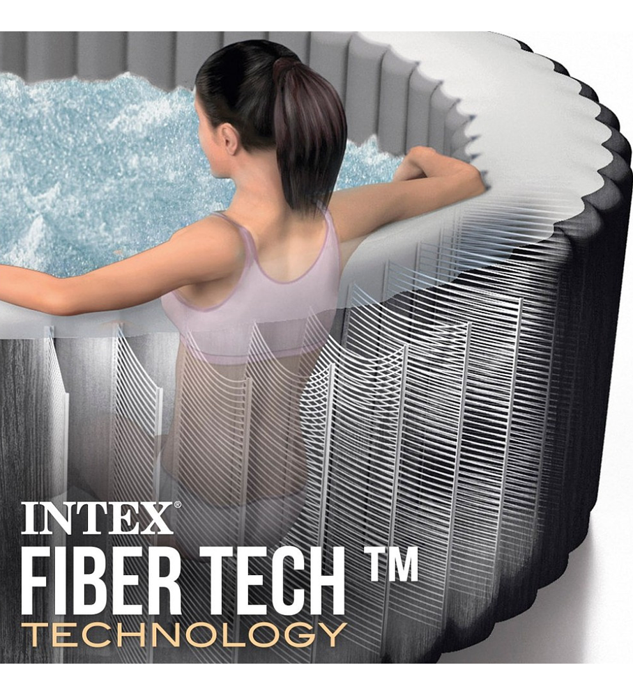 Spa Hot Tub Inflable Intex Greywood Deluxe 6 Personas