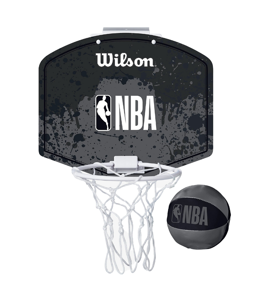 Tablero de Basketball de Puerta Wilson NBA Mini Hoop Team 28,5 x 24 cm Negro