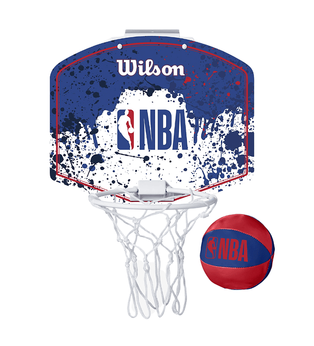 Tablero de Basketball de Puerta Wilson NBA Mini Hoop Team 28,5 x 24 cm Azul