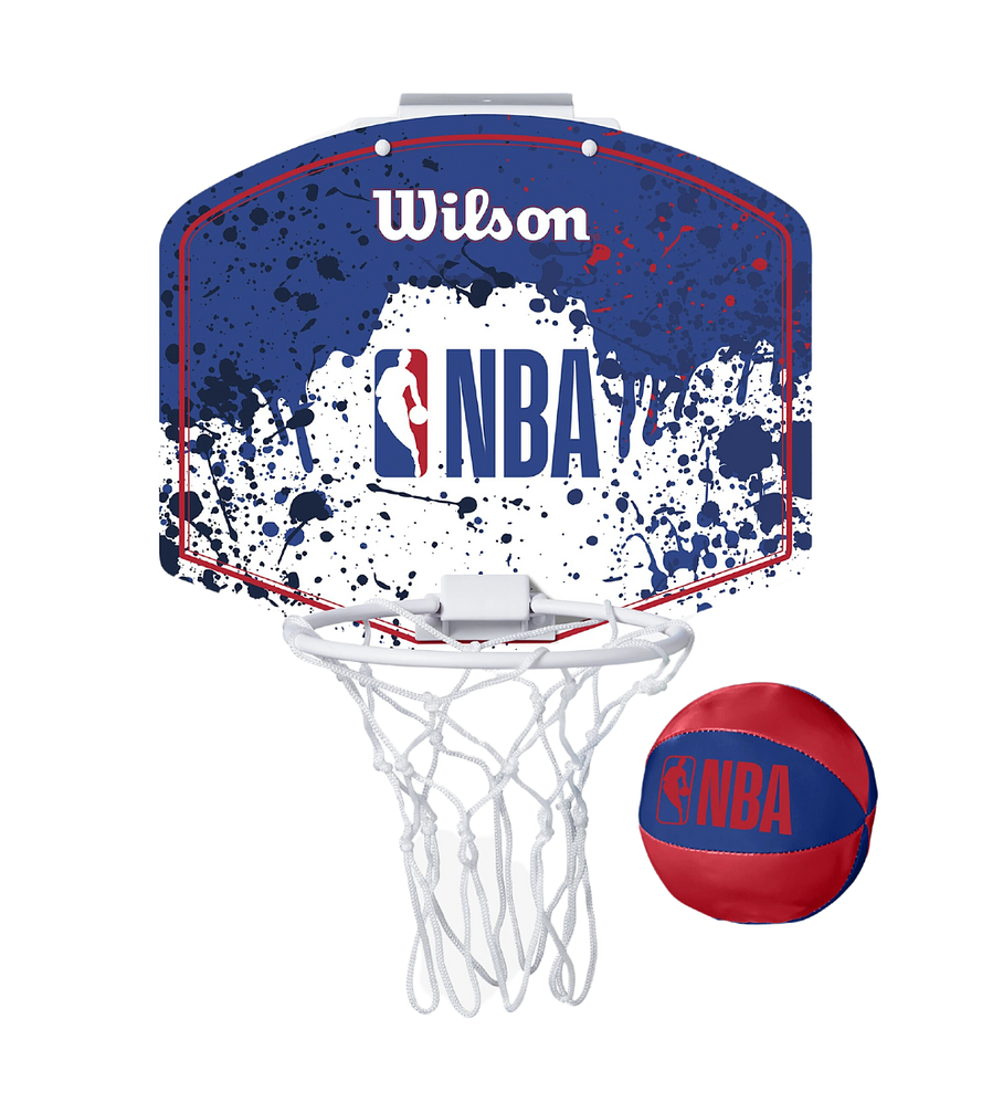 Tablero de Basketball de Puerta Wilson NBA Mini Hoop Team 28,5 x 24 cm Azul