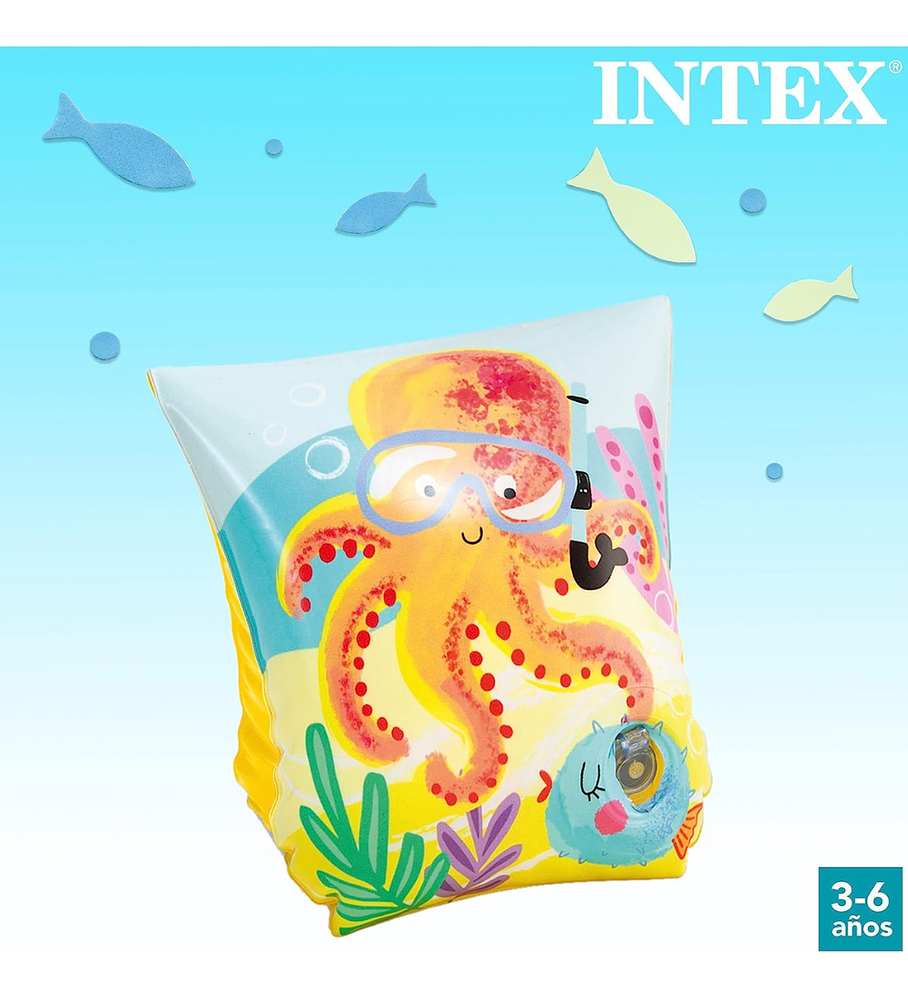 Alitas Inflables Niño Intex Capacidad 30 Kg Tropical Buddies