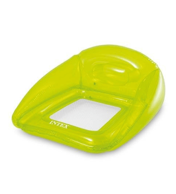 Asiento Flotante Inflable Intex 104 x 102 Cm Transparent Lounge Verde