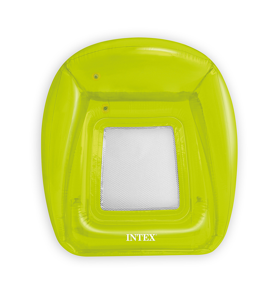 Asiento Flotante Inflable Intex 104 x 102 Cm Transparent Lounge Verde