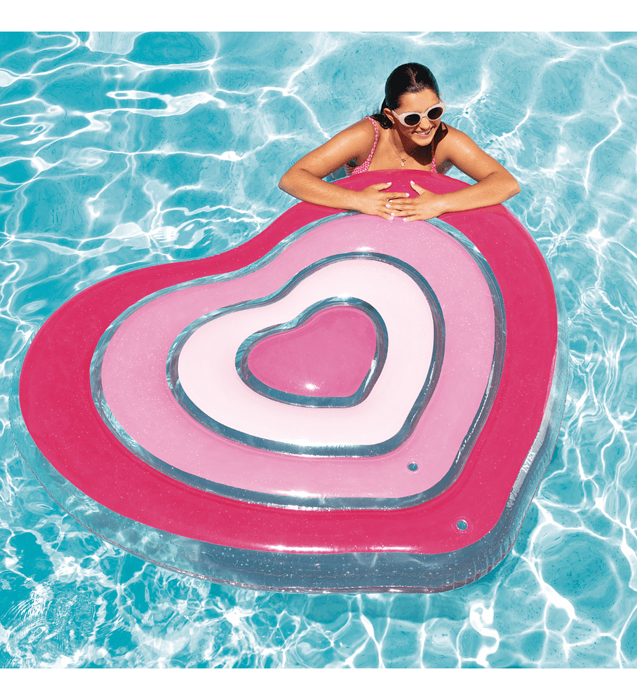 Flotador Inflable Mat Intex Corazón 155x135x25 Cm Sweetheart