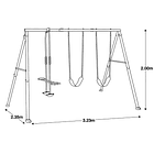 Set Columpio de 3 Accesorios Intex Three Feature Swing Set Verde Azul Mod 1 10