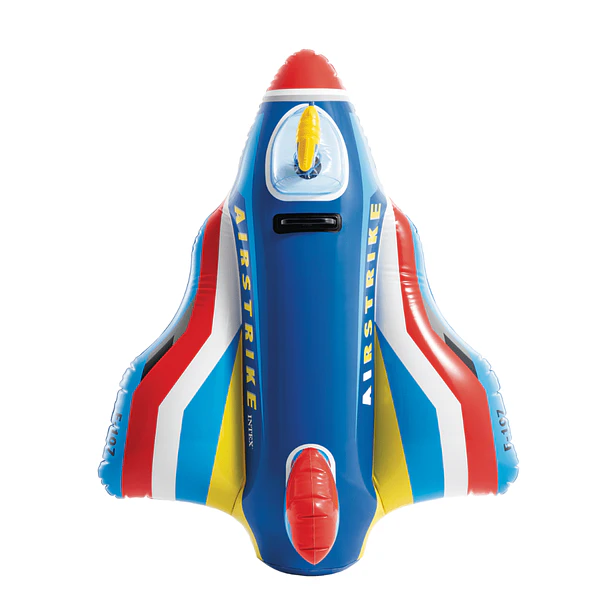 Flotador Inflable Intex Avion con Pistola de Agua 117x104 Cm Jet Fighter Ride On Azul 3