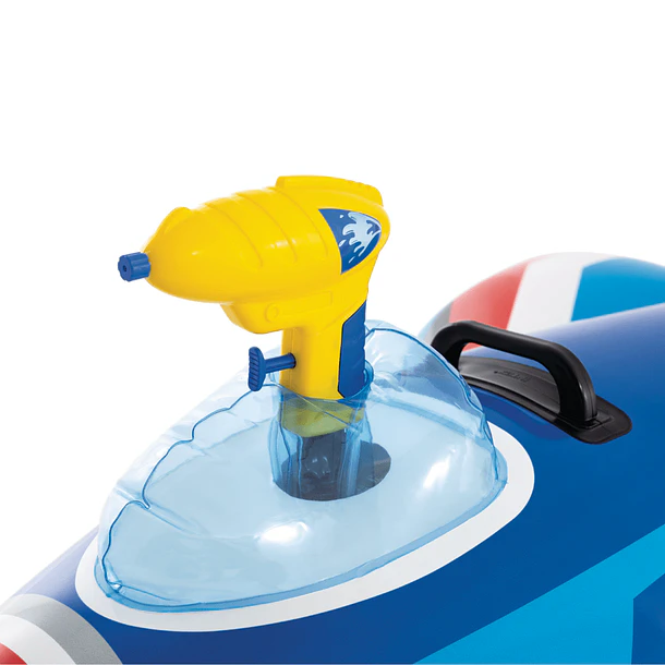 Flotador Inflable Intex Avion con Pistola de Agua 117x104 Cm Jet Fighter Ride On Azul 5