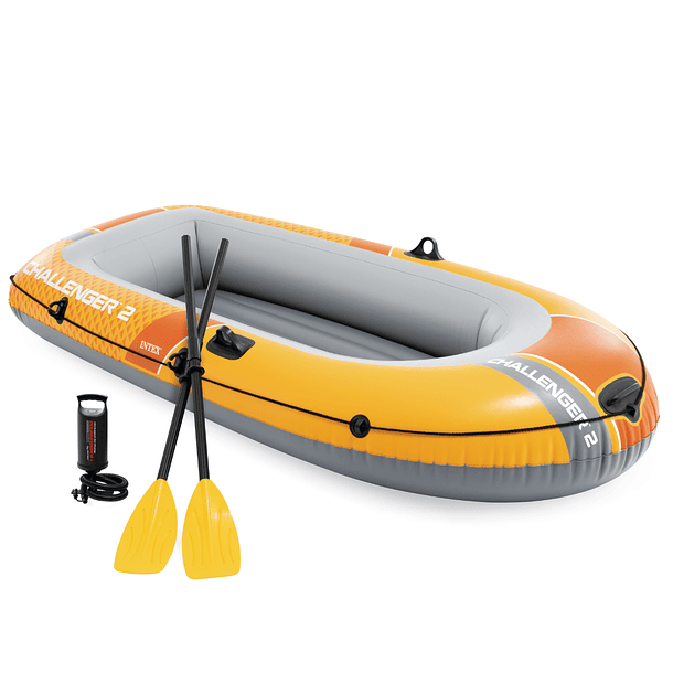 Bote Inflable Intex Challenger 2 Set Capacidad 200 Kg + Remos + Inflador