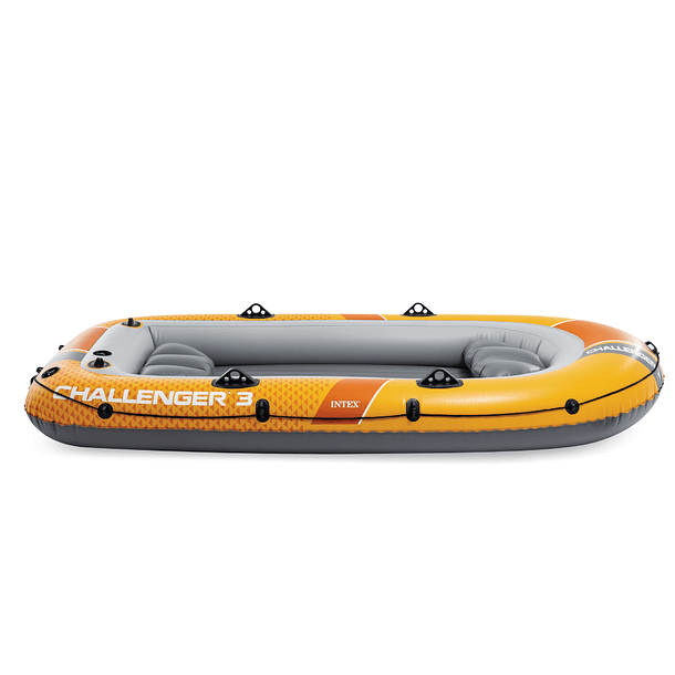Bote Inflable Intex Challenger 3 Set Capacidad 320 Kg + Remos + Inflador