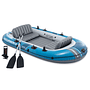 Bote Inflable Intex Excursion 4 Set Capacidad 500 Kg + Remos + Inflador 1
