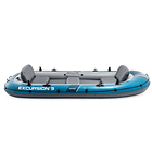 Bote Inflable Intex Excursion 5 Set Capacidad 600 Kg + Remos + Inflador 3