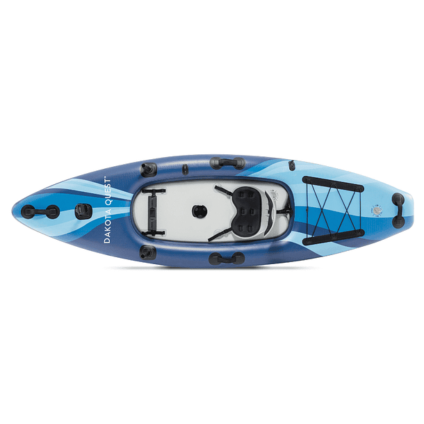 Kayak Inflable Intex Dakota Quest Capacidad 1 Persona + Remos + Inflador Sit-on-top 3
