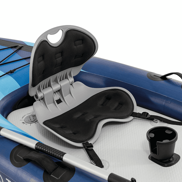 Kayak Inflable Intex Dakota Quest Capacidad 1 Persona + Remos + Inflador Sit-on-top 11