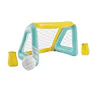 Juego Piscina Inflable Intex Arco Fútbol y Waterpolo Fun Goals + Pelota Inflable Celeste Amarillo 1