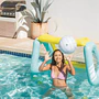 Juego Piscina Inflable Intex Arco Fútbol y Waterpolo Fun Goals + Pelota Inflable Celeste Amarillo 6