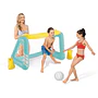 Juego Piscina Inflable Intex Arco Fútbol y Waterpolo Fun Goals + Pelota Inflable Celeste Amarillo 5