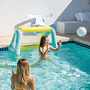 Juego Piscina Inflable Intex Arco Fútbol y Waterpolo Fun Goals + Pelota Inflable Celeste Amarillo 2