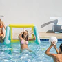 Juego Piscina Inflable Intex Arco Fútbol y Waterpolo Fun Goals + Pelota Inflable Celeste Amarillo 7