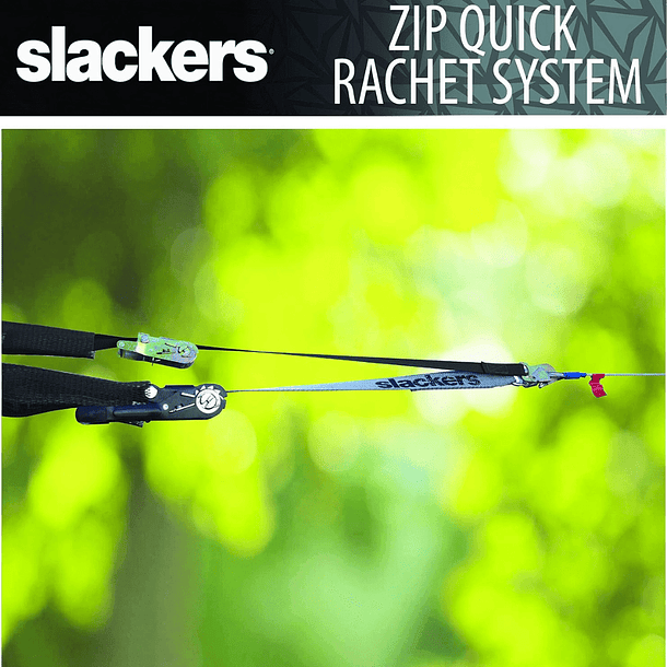 Kit Tirolesa 30,5 m con Freno Slackers Riderz Zipline 100 Ft. w/ Spring Brake 8