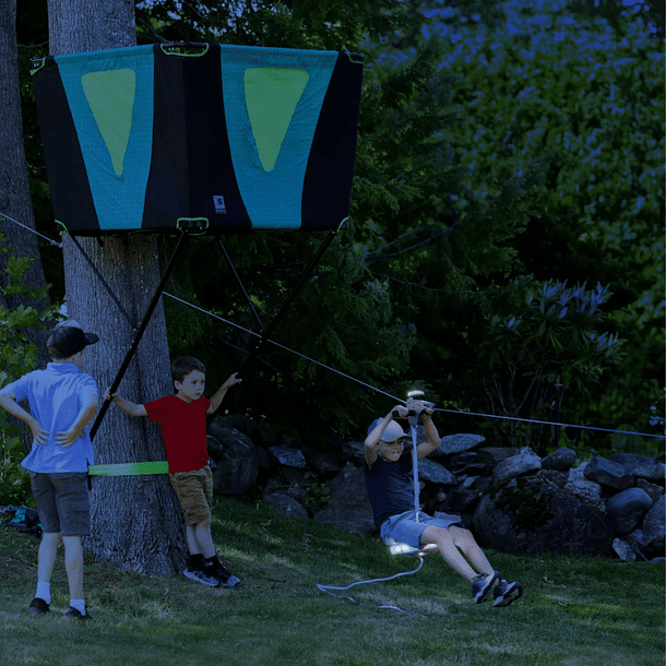 Kit Tirolesa 30,5 m con Freno Slackers Riderz Zipline 100 Ft. w/ Spring Brake 16