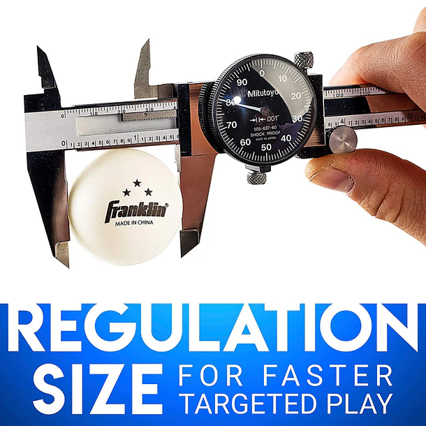 Pelotas de Tenis de Mesa Franklin Sports 40mm 3 Estrellas Pack 6 Ping Pong 4