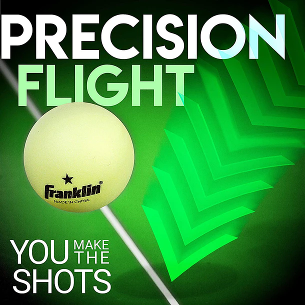 Pelotas de Tenis de Mesa Franklin Sports Glow Brillo 40mm 1 Estrella Pack 6 Ping Pong 3