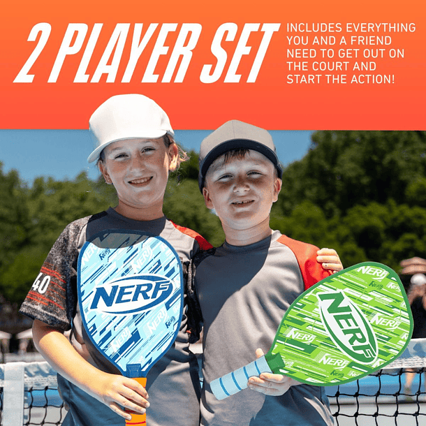 Palas de Pickleball Set 2 Raquetas 2 Pelotas Nerf Pickleball Set