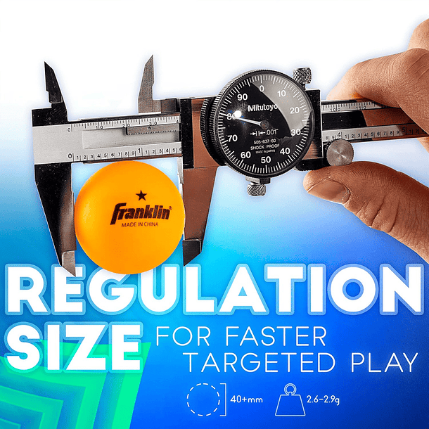 Pelotas de Tenis de Mesa Franklin Sports 40mm 1 Estrella Naranja Pack 6 4