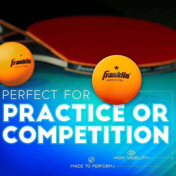 Pelotas de Tenis de Mesa Franklin Sports 40mm 1 Estrella Naranja Pack 6 5