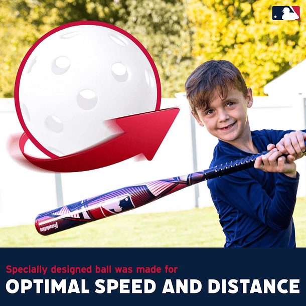 Bat de Baseball MLB Franklin Sports 76 cm Slammin Bat And Ball 6