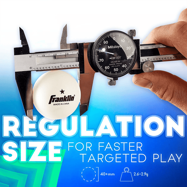 Pelotas de Tenis de Mesa Franklin Sports 40mm 1 Estrella Blanca Pack 12 Ping Pong 4