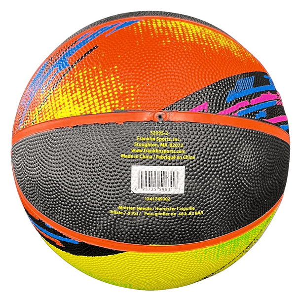 Balón Basketball Franklin Sports Color Blast Series Tamaño 7 3