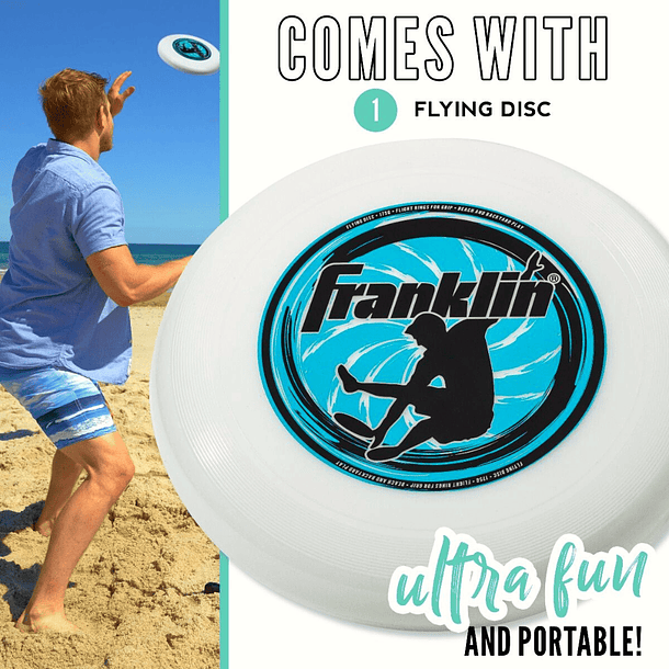 Disco de Lanzamiento Deportivo Franklin Sports Flying Disc 175 Gramos 4