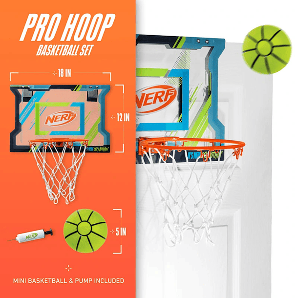 Tablero de Basketball de Puerta Nerf 46 x 30 cm Pro Hoop 3