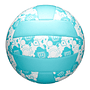 Balón Volleyball Wilson Seasonal Tamaño 5 Azul Blanco 4