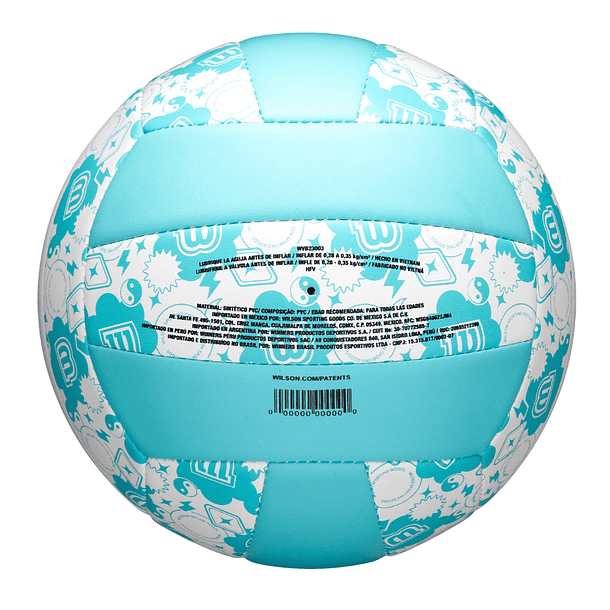 Balón Volleyball Wilson Seasonal Tamaño 5 Azul Blanco 6