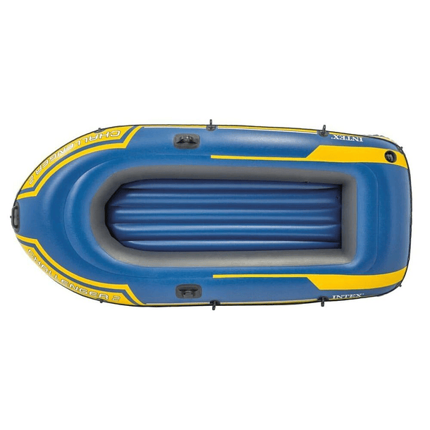 Bote Inflable Intex Challenger 2 Set + Remos + Inflador Capacidad 200 Kg 3