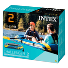 Bote Inflable Intex Challenger 2 Set + Remos + Inflador Capacidad 200 Kg 7