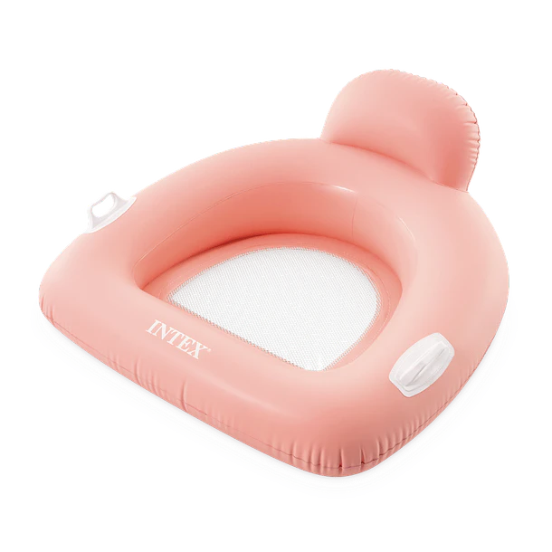 Flotador Inflable Intex Asiento con Respaldo 114x107 cm Pillow Lounge Rosado 4