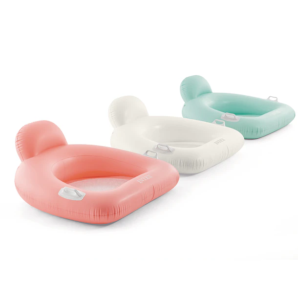Flotador Inflable Intex Asiento con Respaldo 114x107 cm Pillow Lounge Rosado 9