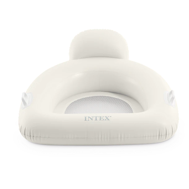 Flotador Inflable Intex Asiento con Respaldo 114x107 cm Pillow Lounge Blanco 3