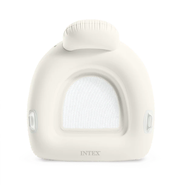 Flotador Inflable Intex Asiento con Respaldo 114x107 cm Pillow Lounge Blanco 4